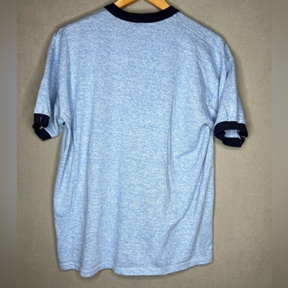 VINTAGE The Skertich Brothers  t shirt Size XL Russell Athletic Blue - Picture 2 of 16